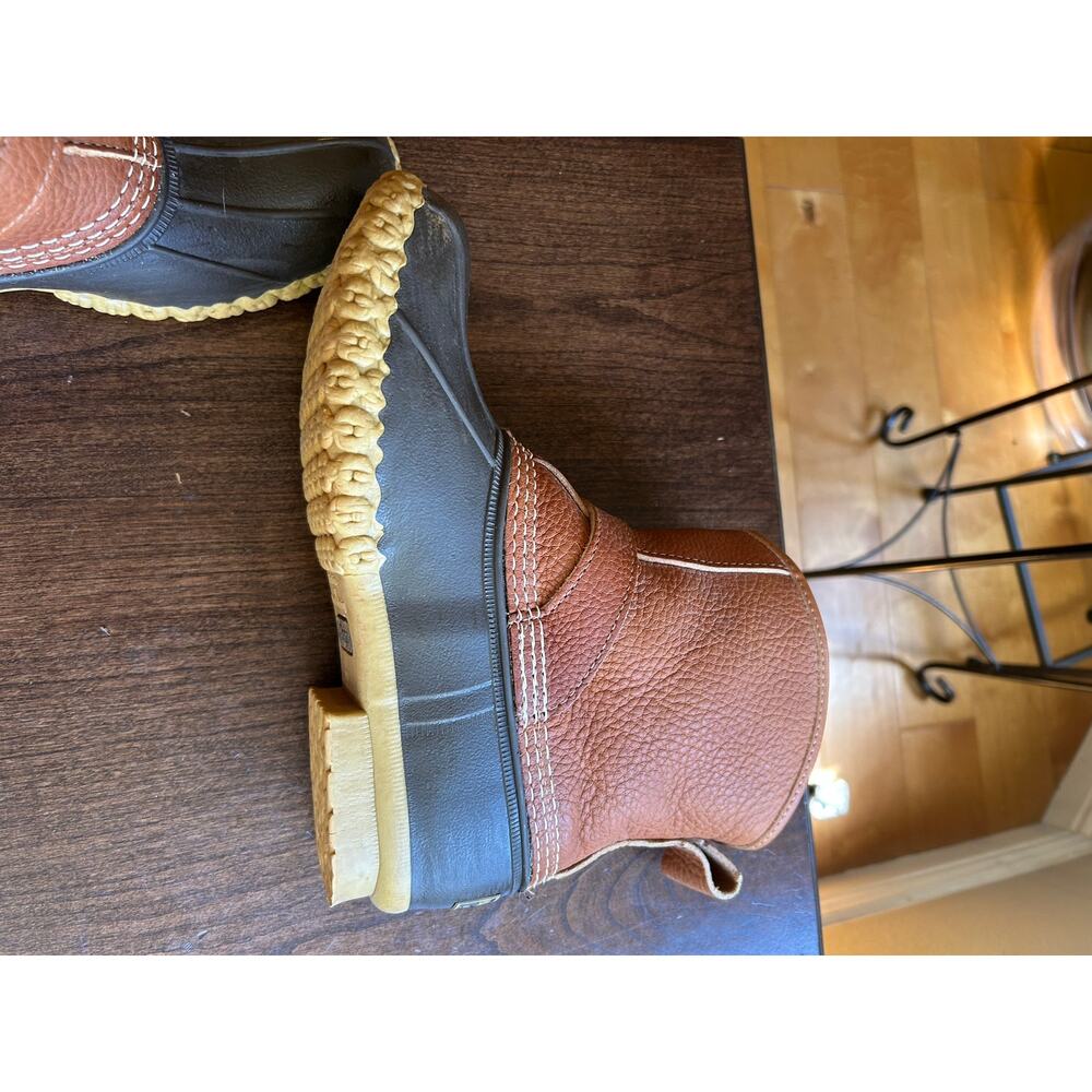 L.L. Bean Leather & sheepskin Lounger Duck Boots Sz 7 - Picture 6 of 9